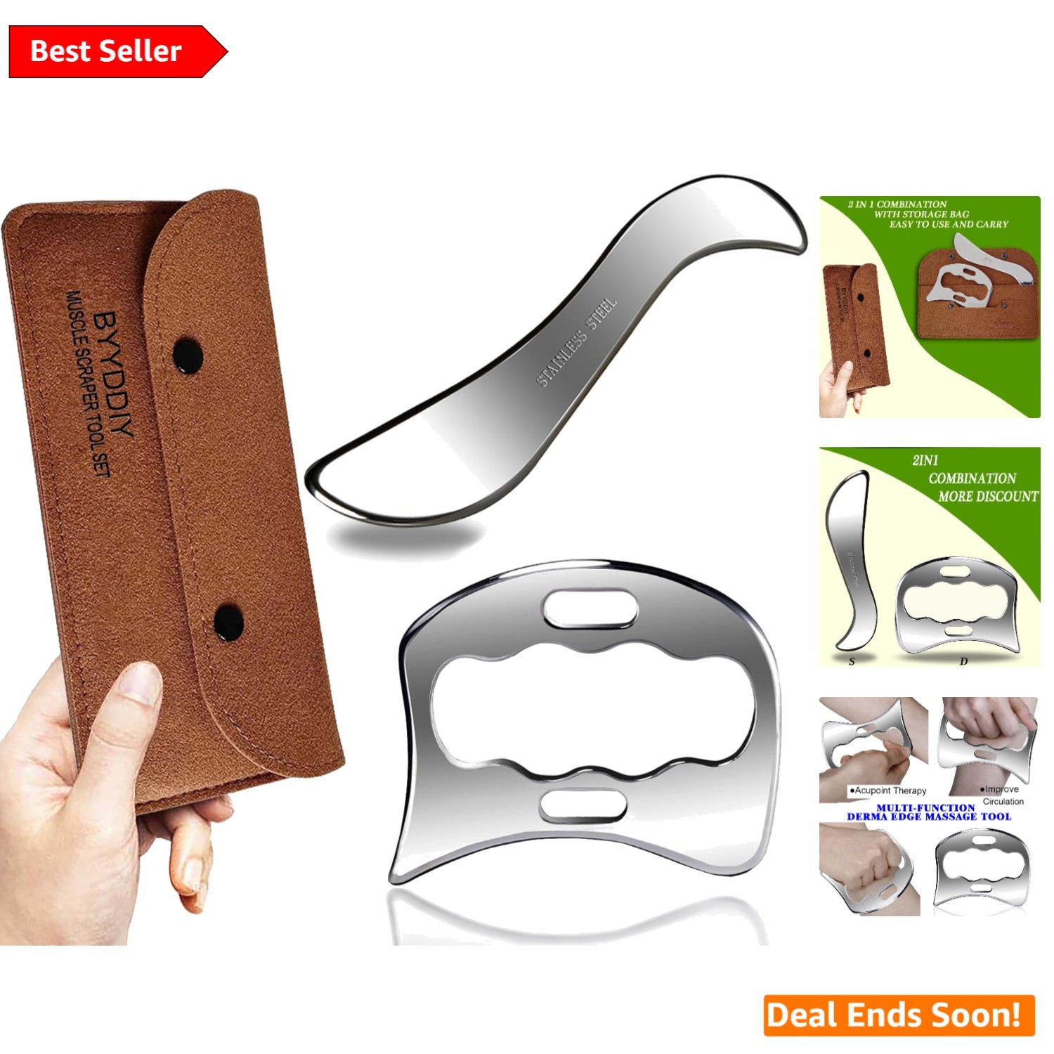 Medical-Grade Stainless Steel Gua Sha Tools for Efficient Muscle Recovery