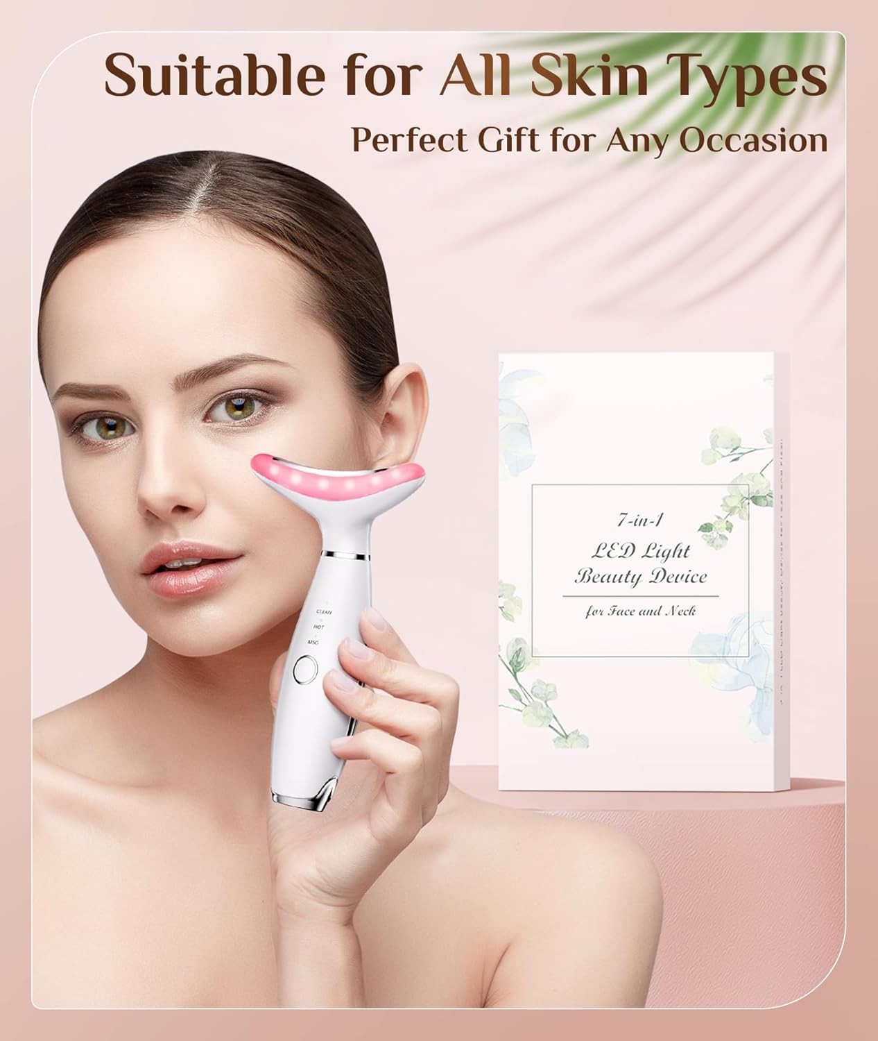 Trinity 7 Color Galvanic Face Massager – Red Light Therapy##