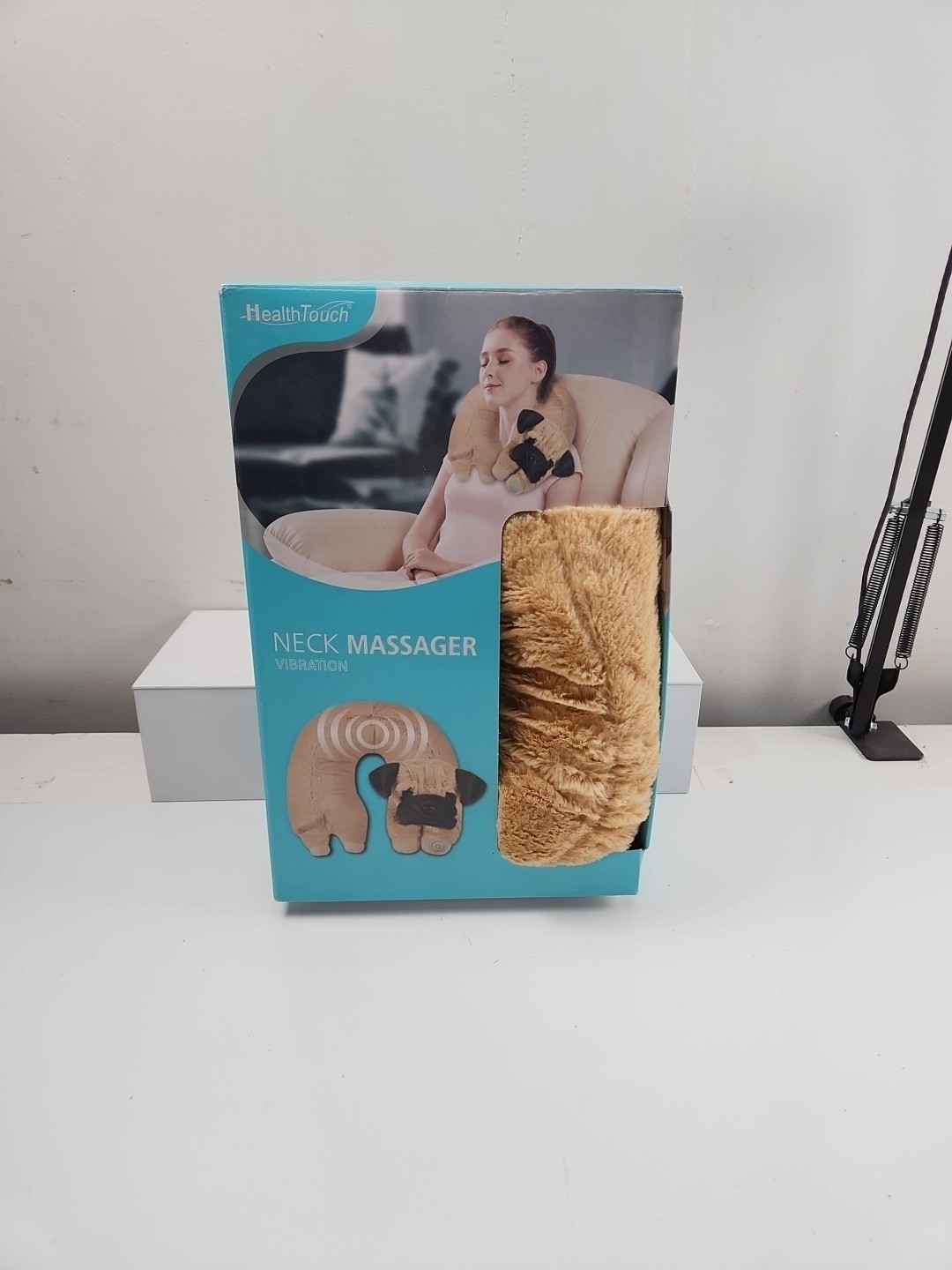 Health Touch Neck Massager Vibration Dog Plush Polyester