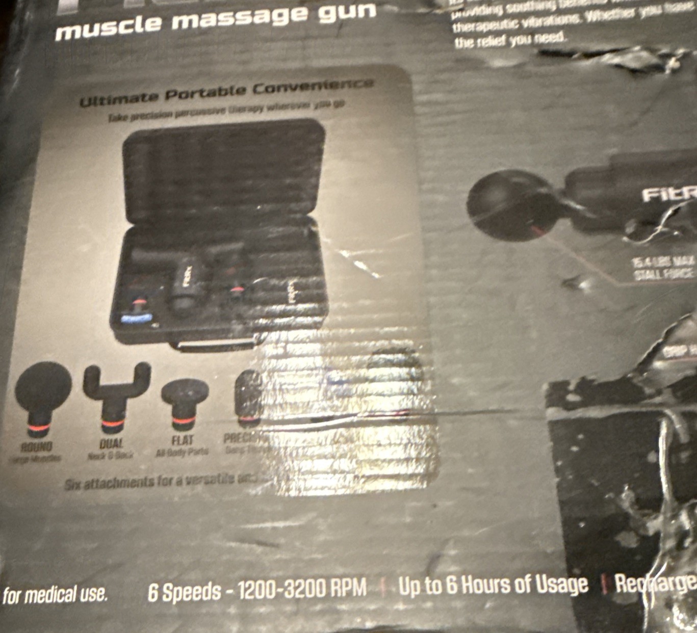Tzumi FitRx Portable Muscle Massage Gun with Carrying Case