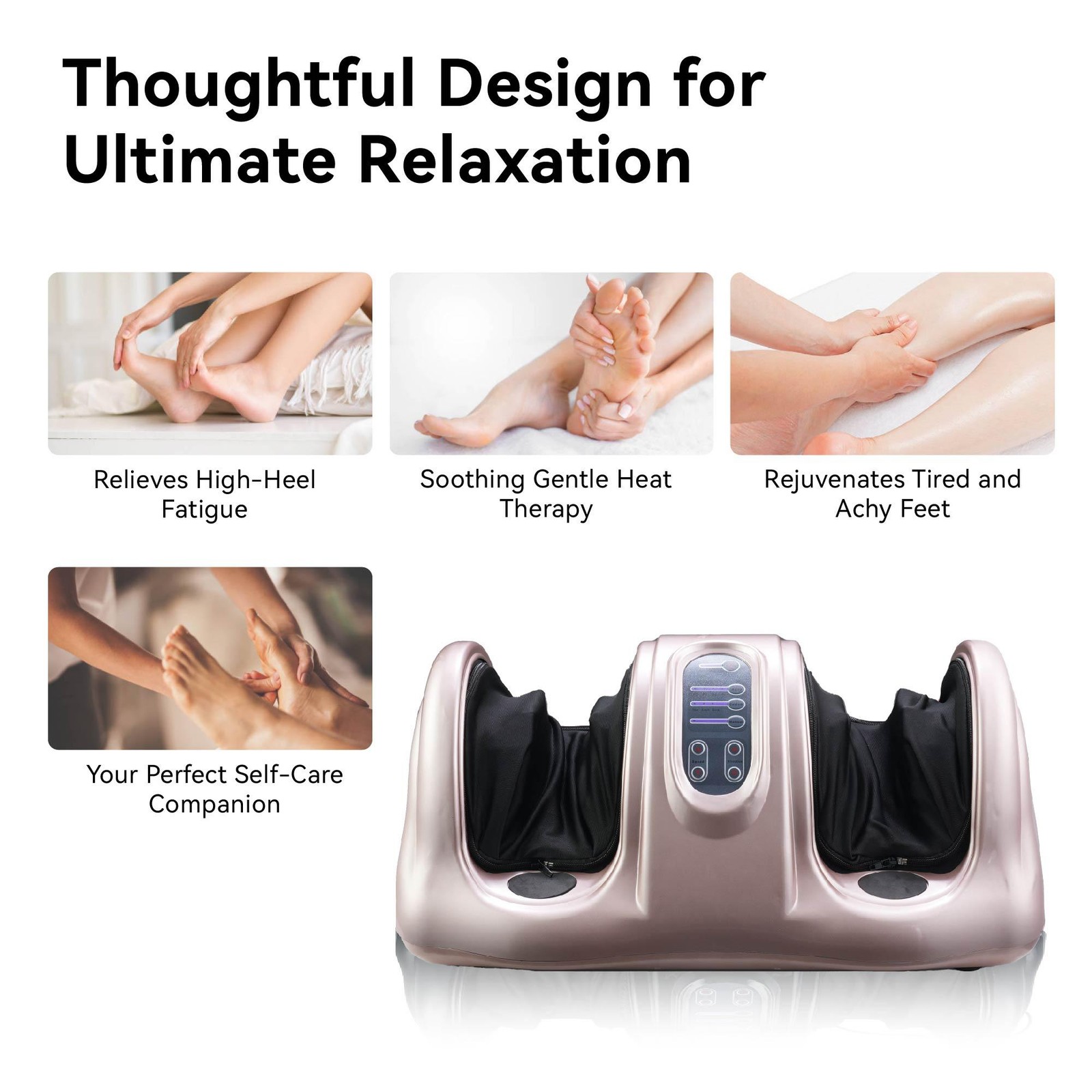 New Shiatsu Foot and Calf Massager Kneading Rolling Vibration Remote Control
