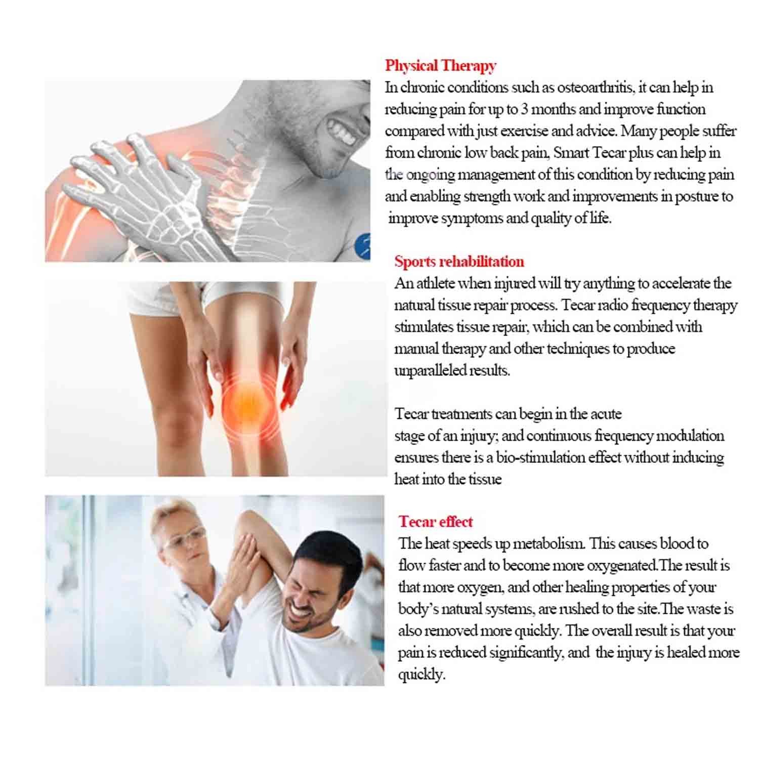 Tecar Therapy Machine RET CET Pain Relief Body Shaping Skin Lifting Tightening