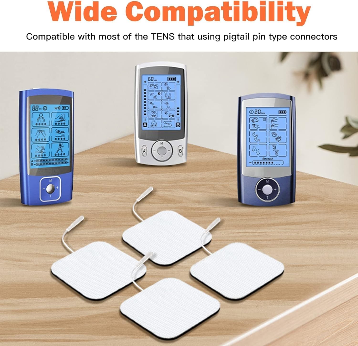 40 TENS Electrode Pads EMS Replacement Unit 7000 3000 2×2 Muscle Stimulator BULK