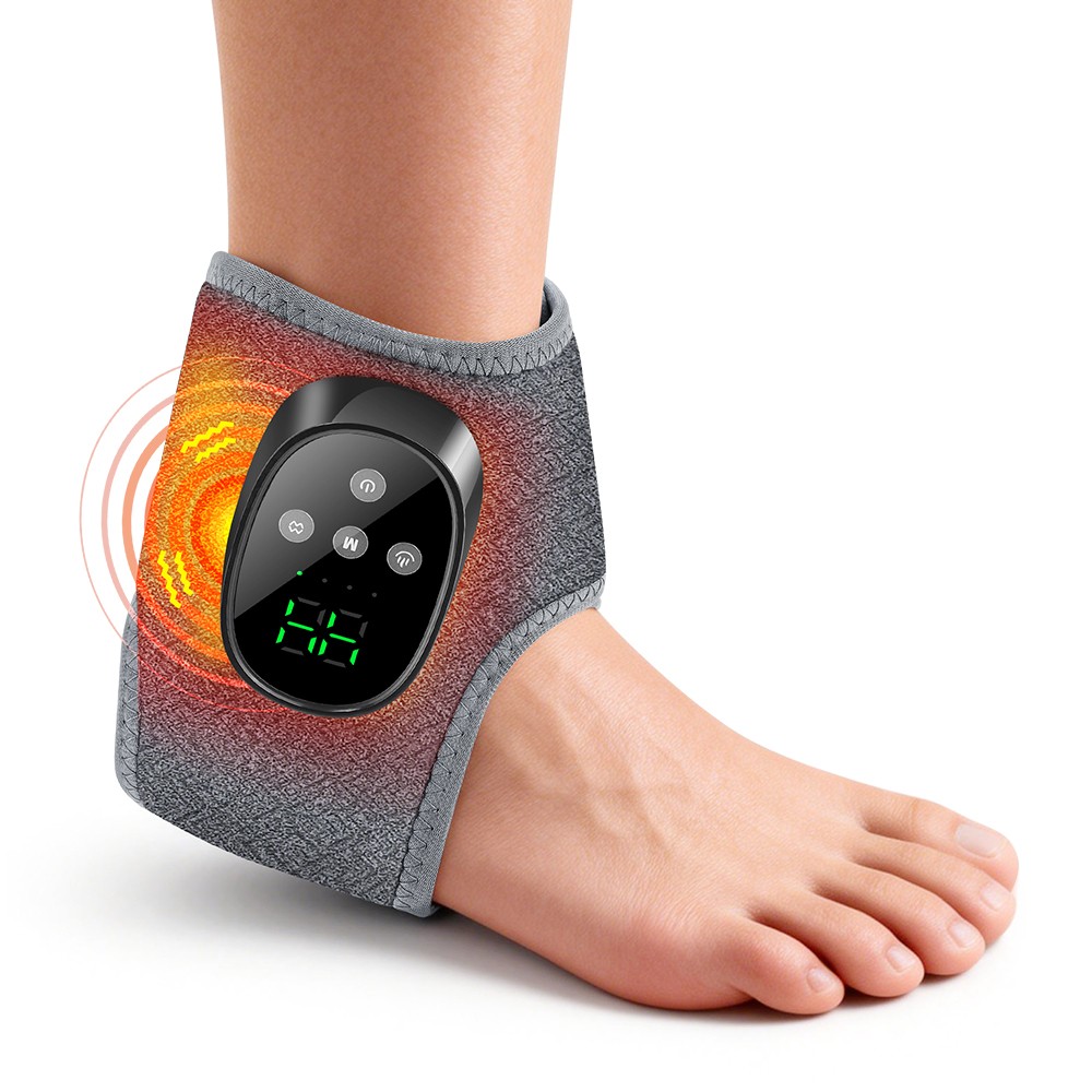 Electric Foot Ankle Massager Pain Relief 4 Modes Vibration Infrared Hot Compress