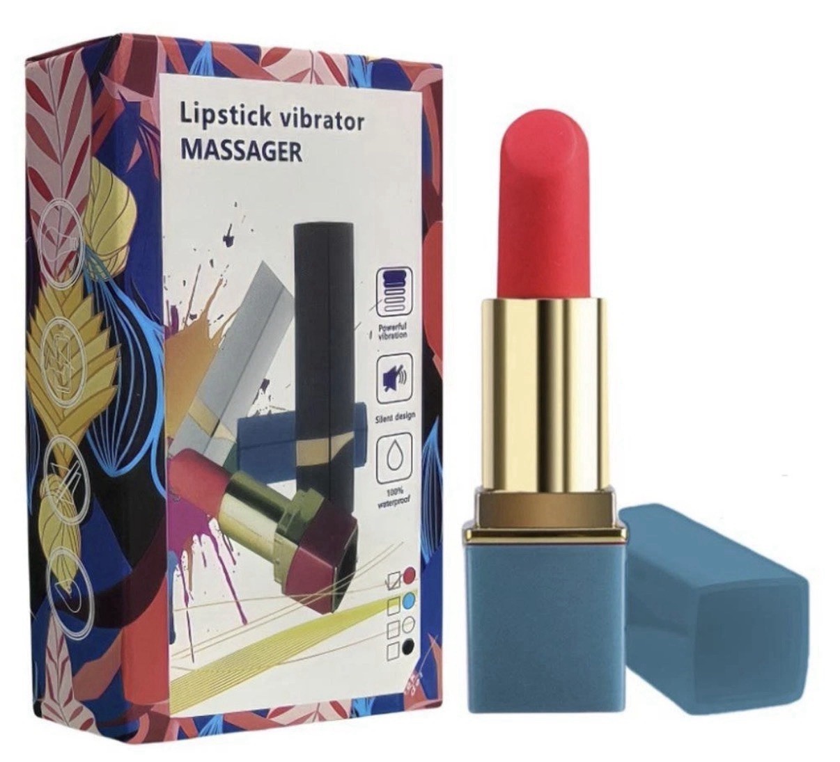 VELIRA™ Lipstick Personal Massager – Blue | Quiet, Waterproof, Discreet
