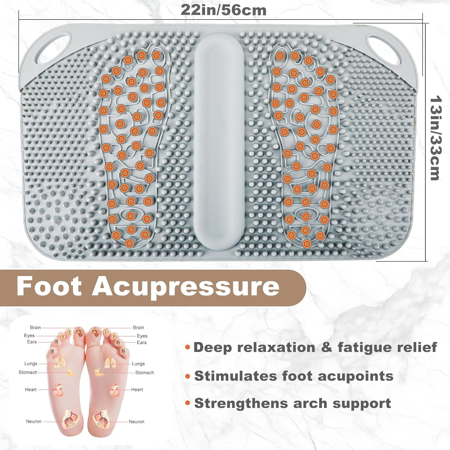 Foot Massage Acupressure Mat with Massage Balls for Foot Pain & Plantar Fasciiti