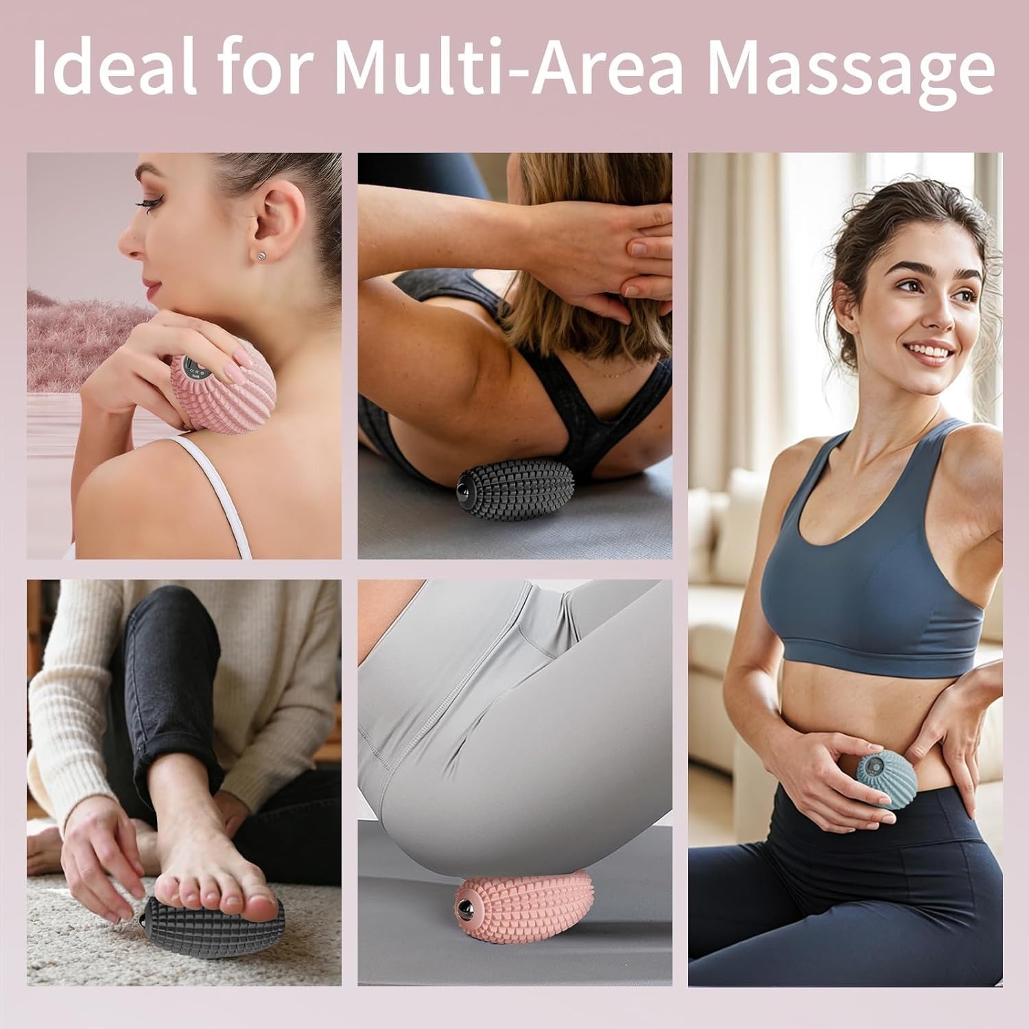 Dual-Function Silicone Massage Ball – Vibration Therapy for Full-Body Relaxation