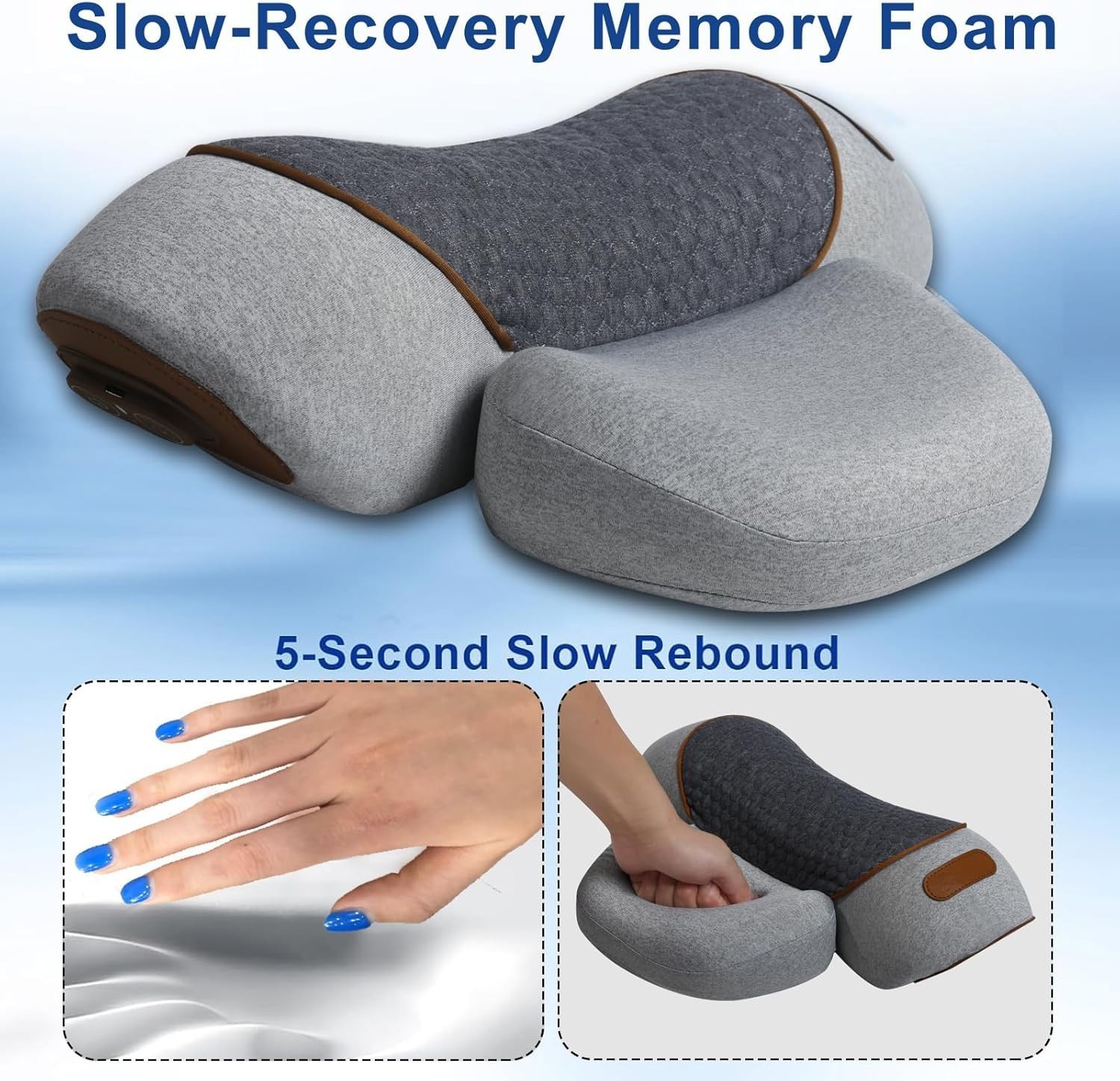 Neck Massager 2026, Neck and Shoulder Relaxer with Heat 3 Modes Portable Pillow