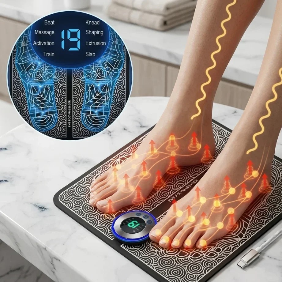 EMS Foot Massager Leg Reshaping Electric Deep Kneading Muscle Pain Relax Machine