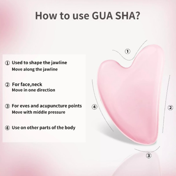Jade Roller & Gua Sha Facial Massager Face Roller Skin Care Beauty Tool