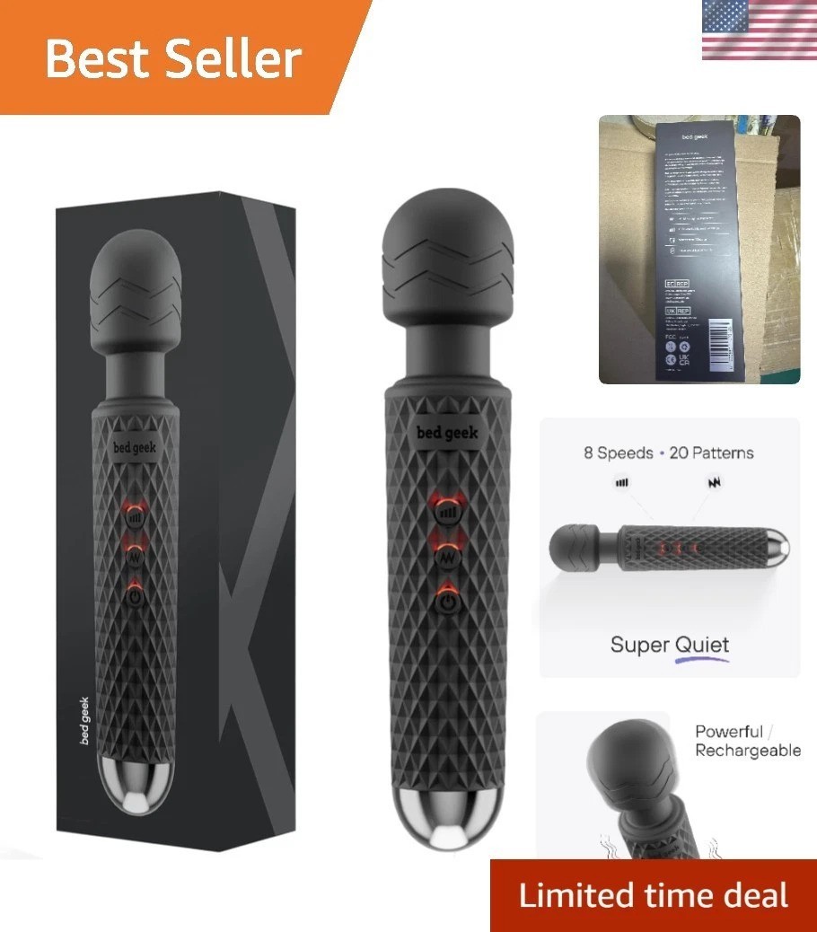 Ultimate Relaxation: Waterproof 20-Pattern Personal Wand Massager, Rechargeable