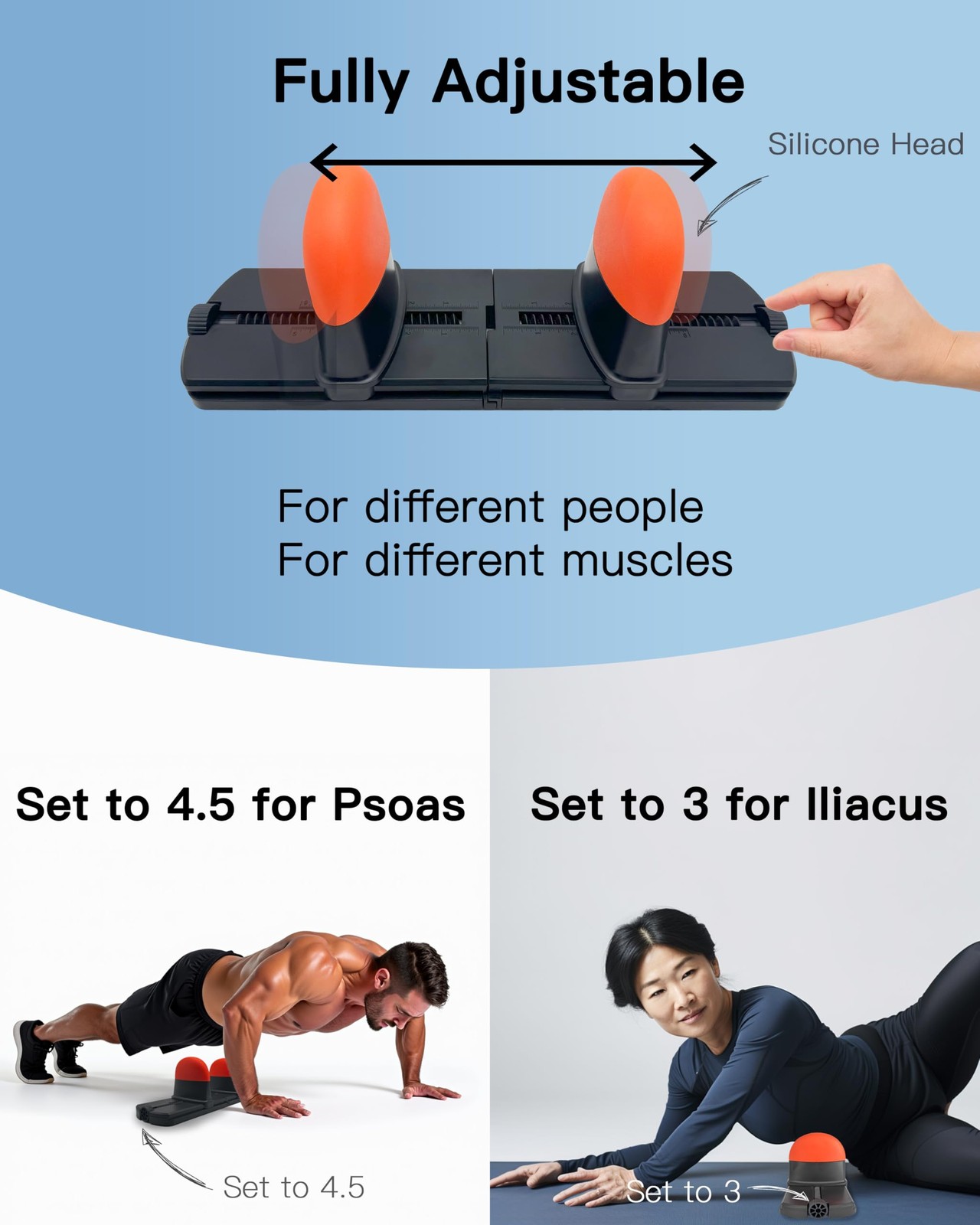 Psoas Muscle Release and Deep Tissue Adjustable Massage Tool for Back, QL, Hi…