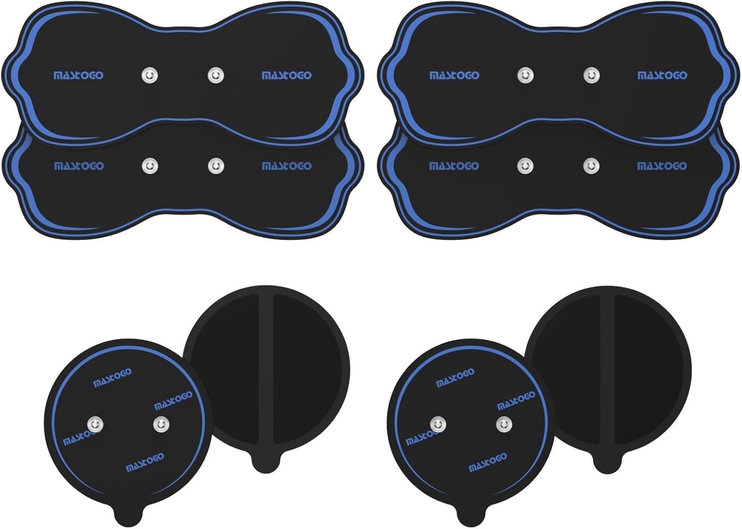 Wireless TENS Unit Electrodes 8-Pack – Reusable, Latex-Free Pads for Pain Relief