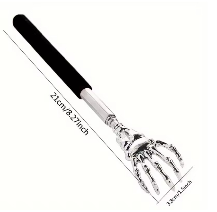 1pc Telescopic Back Scratcher Stainless Steel Extendable Massager – NEW