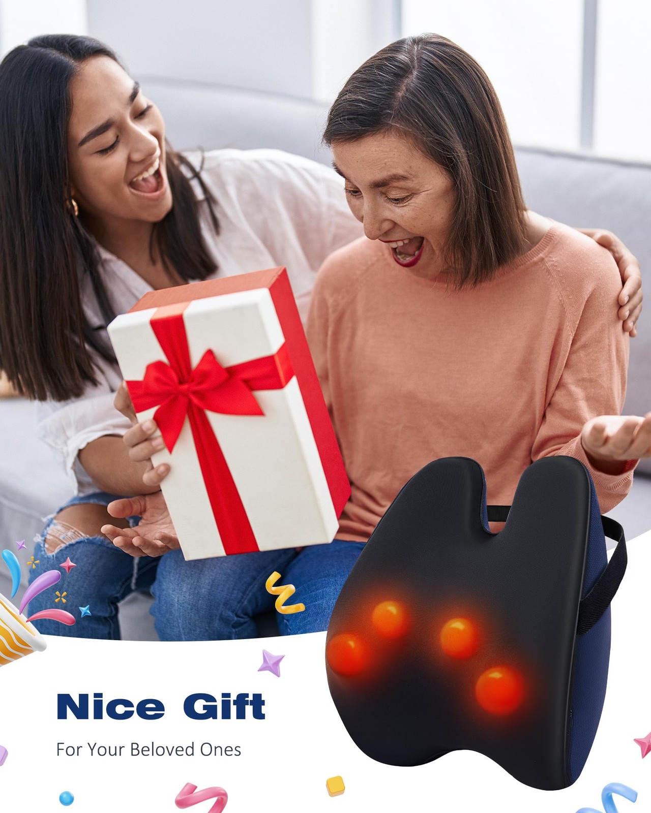 Shiatsu Neck and Back Massager with Heat, Neck and Shoulder Massagers, Deep T…