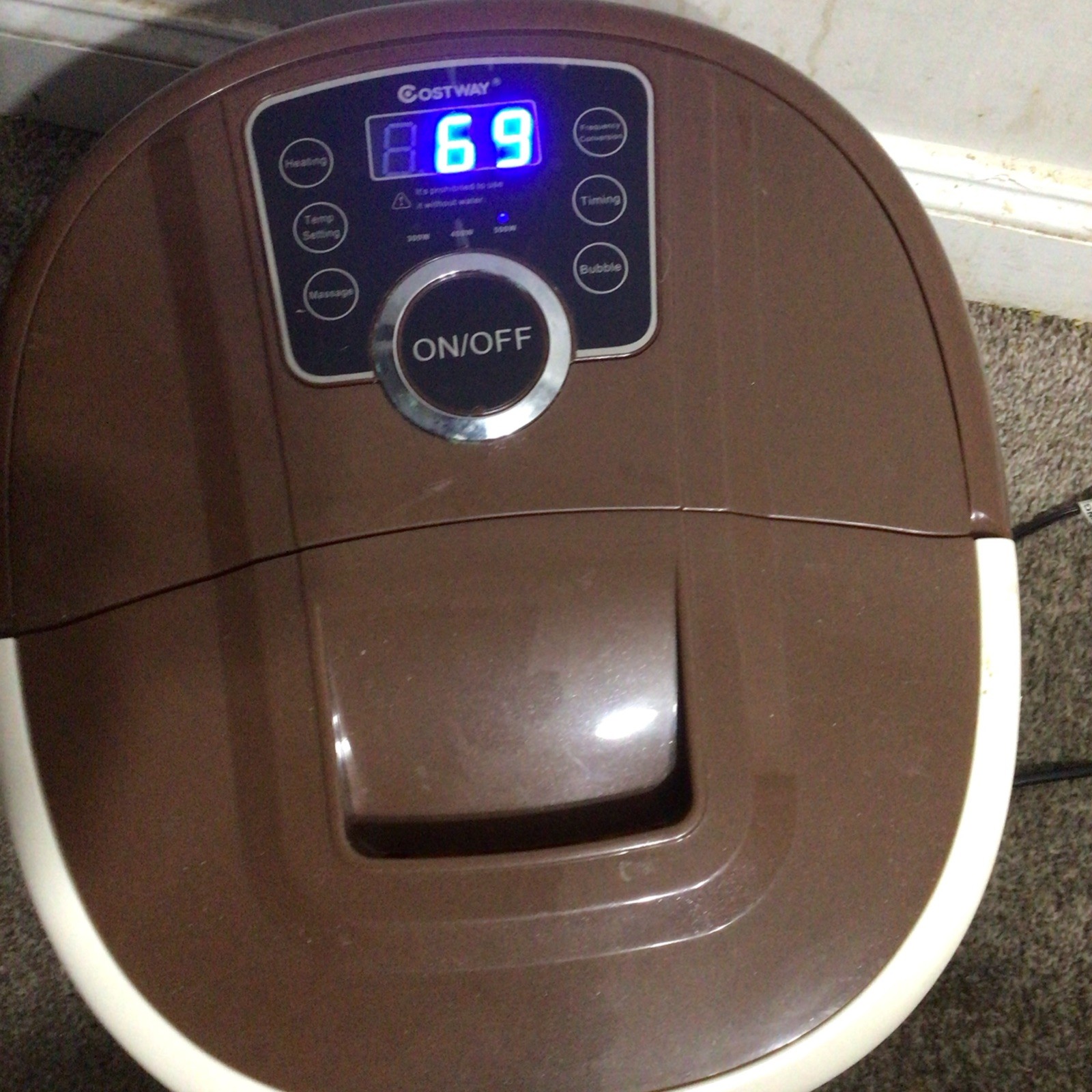 Costway Portable Electric Foot Spa Bath Shiatsu Roller Motorized Massager