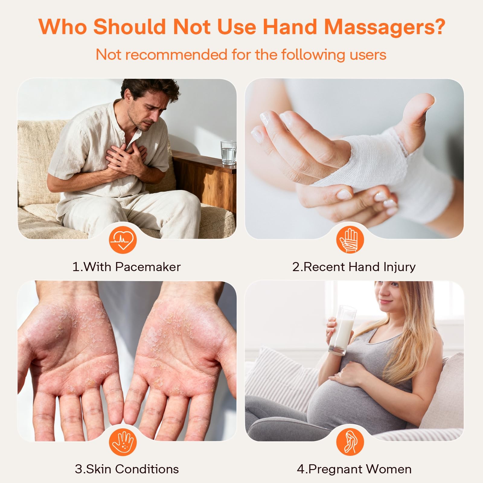 ALLJOY Hand Massager, Cordless Electric Hand Massager with Heat and Kneading …