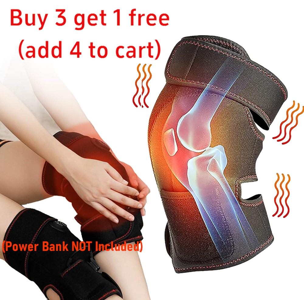 Electric Knee Massager Heated Vibration Joint Brace Therapy knee Pain Relief
