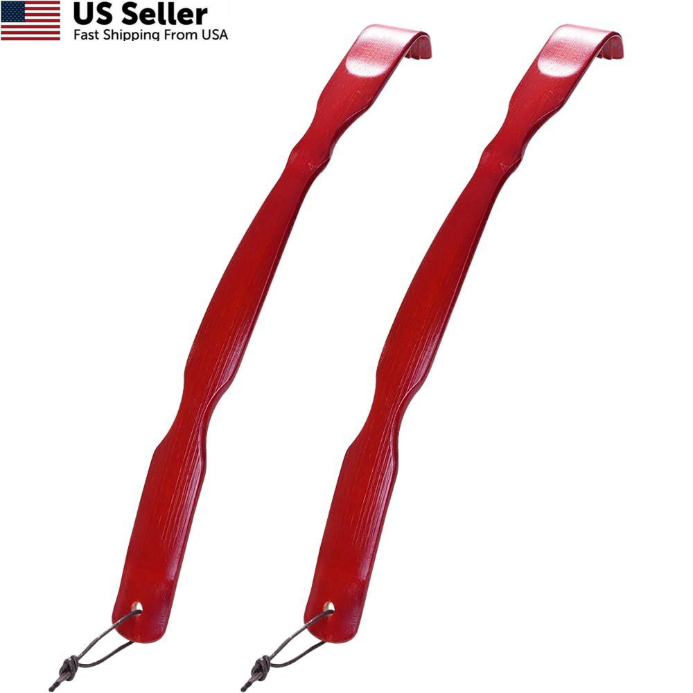 ITCHY-BAN Bamboo Back Scratcher: 17» Extended Curved Handle for Better Brown