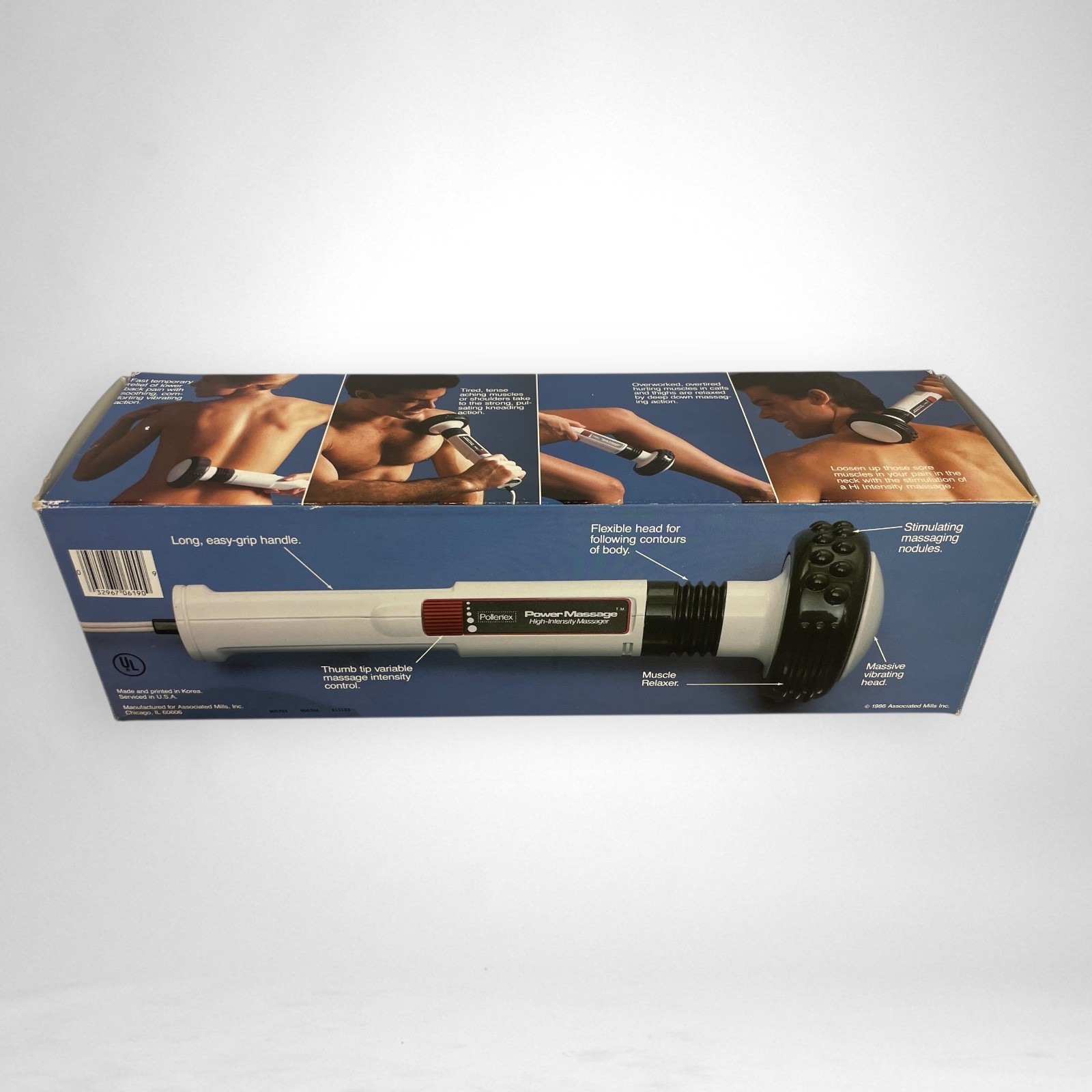 Pollenex WM-10 Power Massage High Intensity Massager Body Back Neck — TESTED