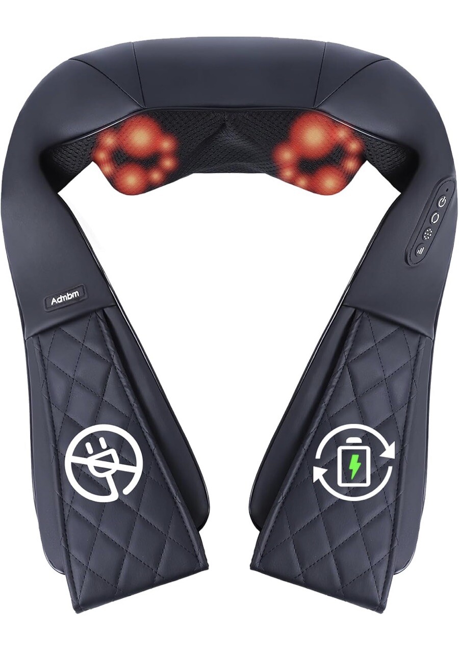 Neck, Back, Legs, Back, Waist, & Abdomen Massager Rechargeable With Heating