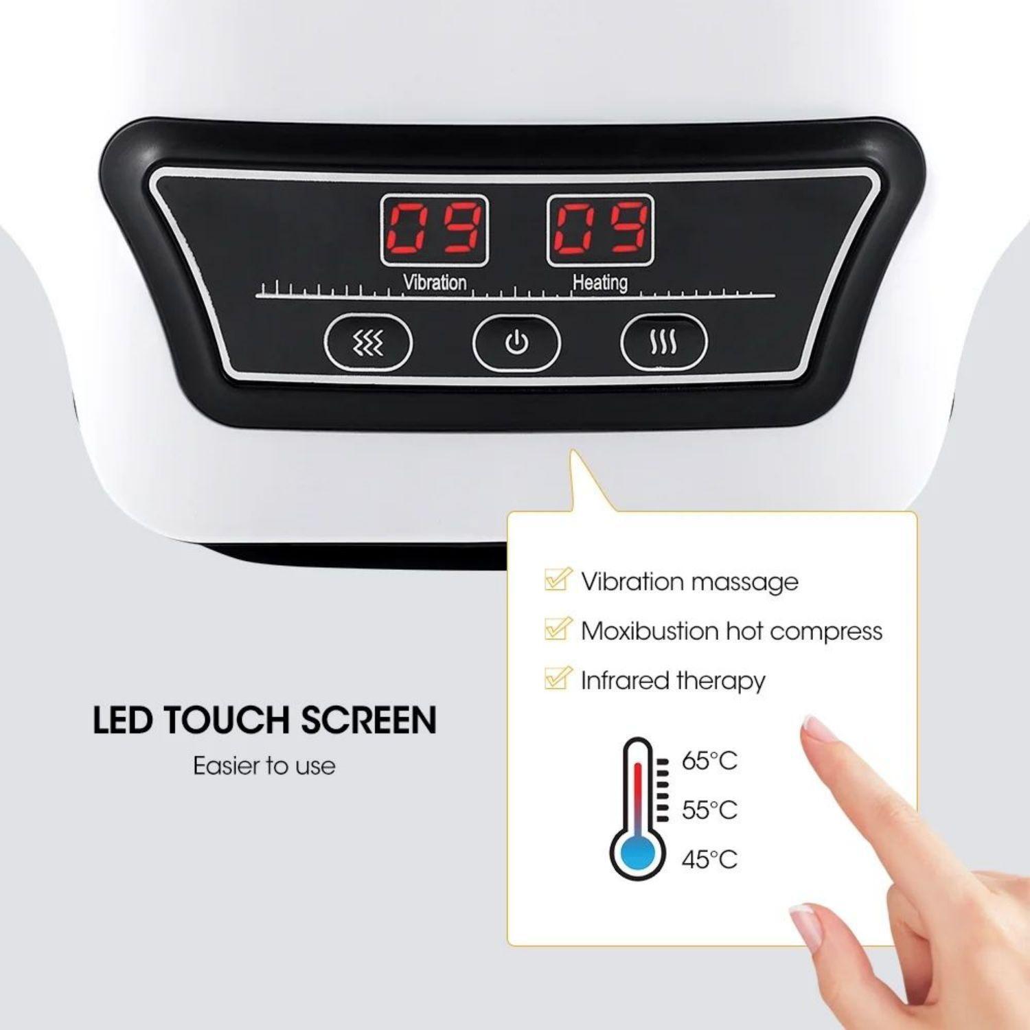 Wireless Heated Knee Massager- Electric Massage Pad with Vibration &hot Compress