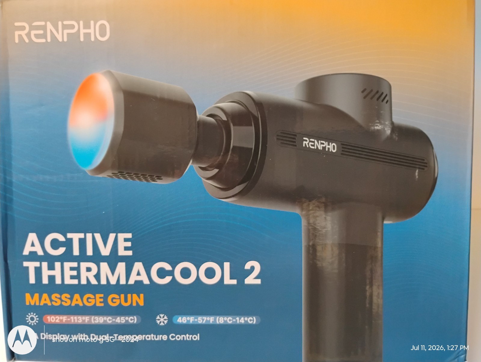 RENPHO- THERMACOOL 2 ACTIVE, MASSAGE GUN, UP TO 113F, MODEL#R-WMG 13 (A5