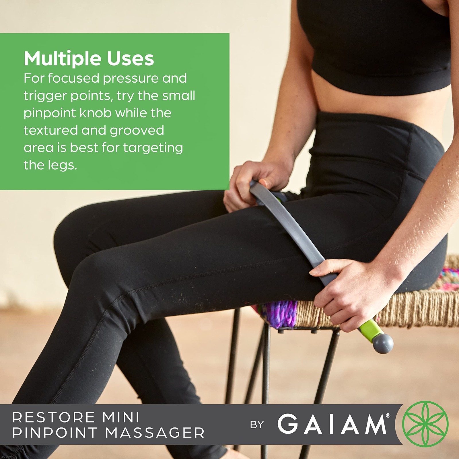 Mini Pinpoint Muscle Massage Stick Roller – Handheld Trigger Point Massager T…
