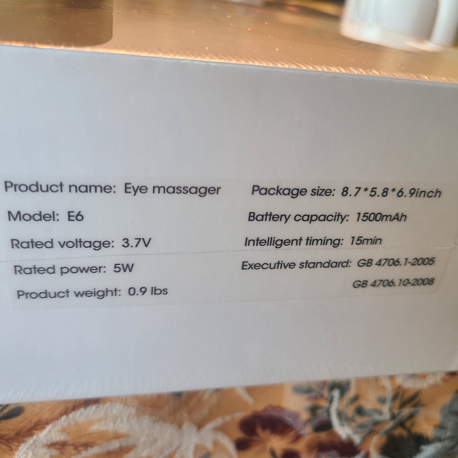 New, Boriwat E6 Eye Massager, Massage, Heat, Music