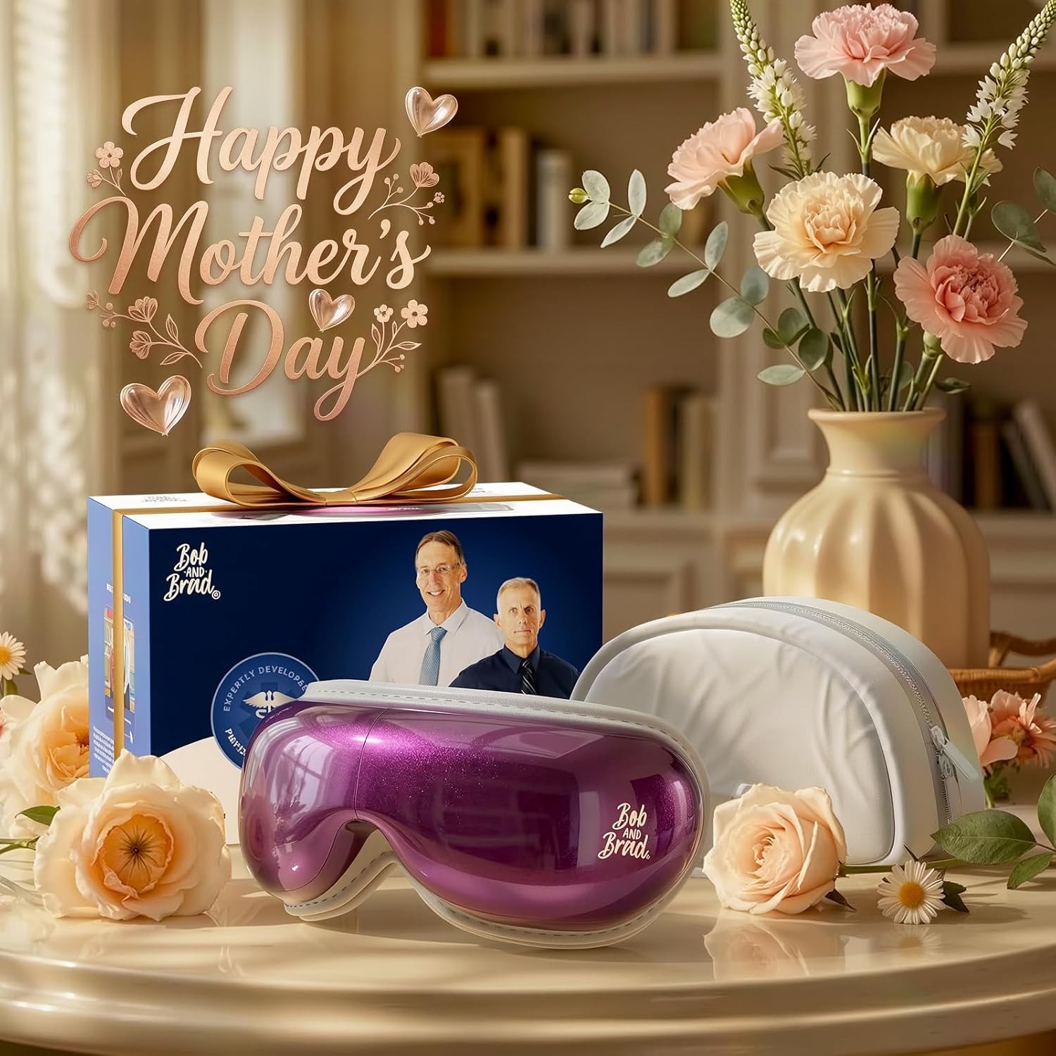 Adjustable Eye Massager with Heat Cooling Music Comfort Smart Eye Mask Quieter