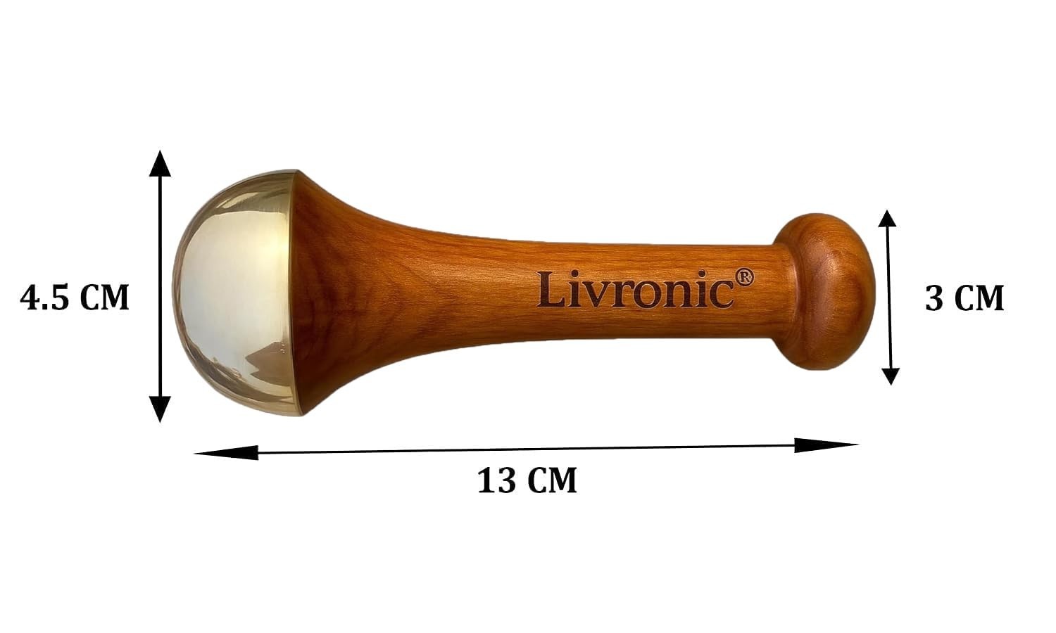 Livronic Ayurvedic Dual Kansa Wand massager | Both Side Bronze Cap Facial,Neck..