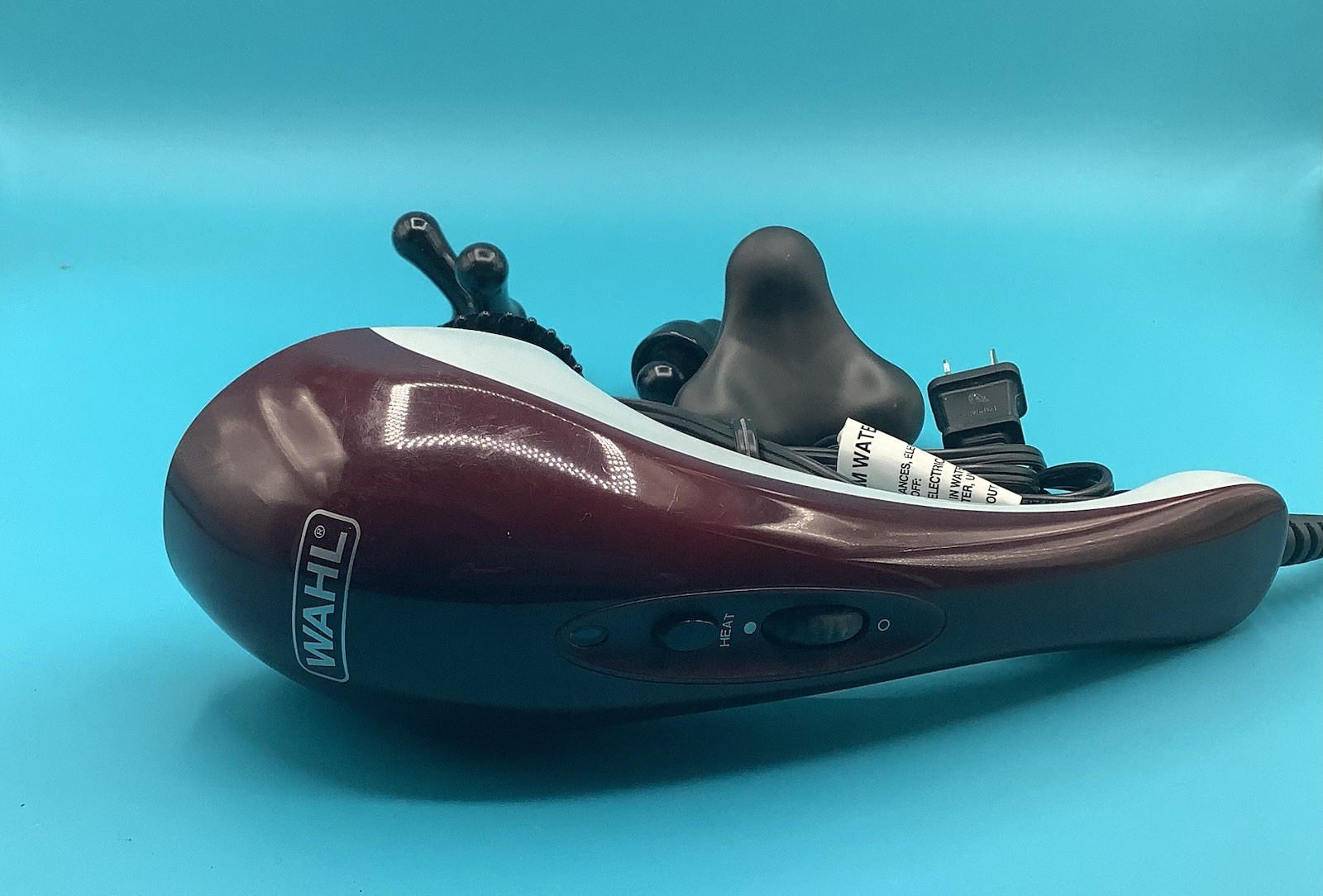 Wahl Pro All Body Massager Model 4295A 4 Attachments Variable Speed & Heat