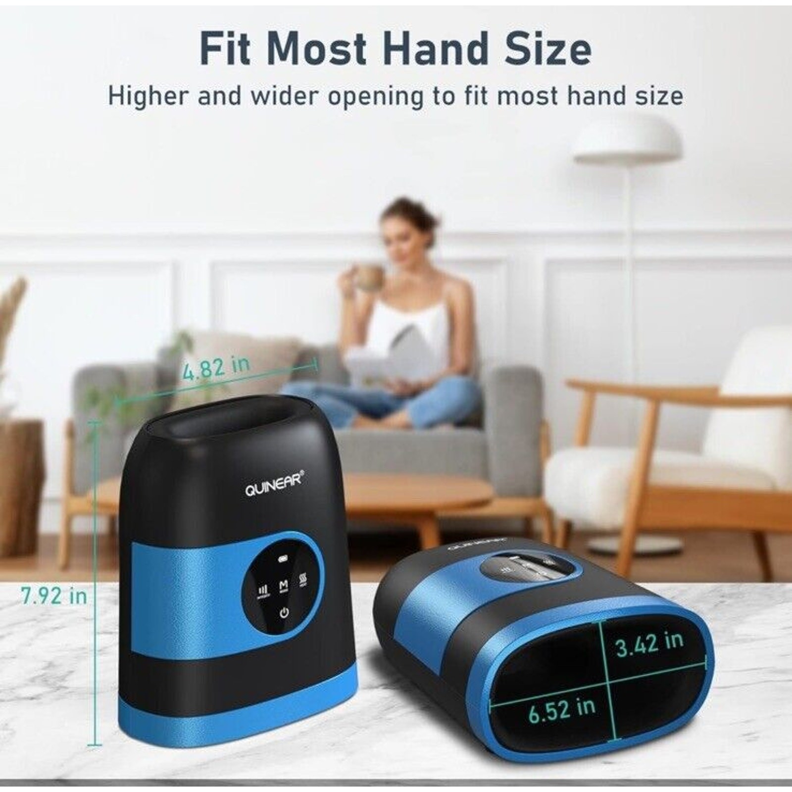 Hand Massager, Cordless Hand Massager with Heat and Compression