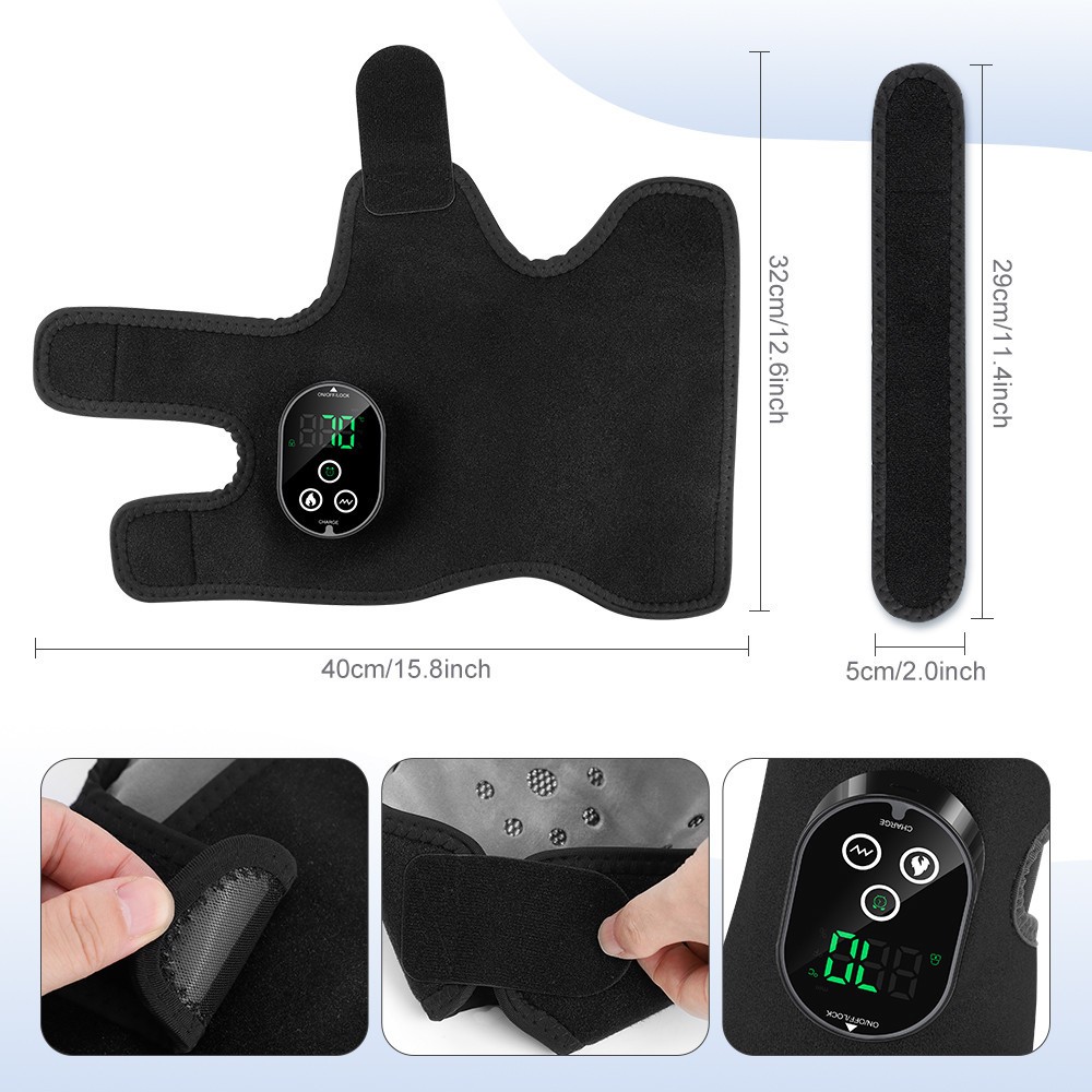 Cordless Foot Ankle Massager Pain Relief with 6 Heat Levels, 3 Vibration Modes