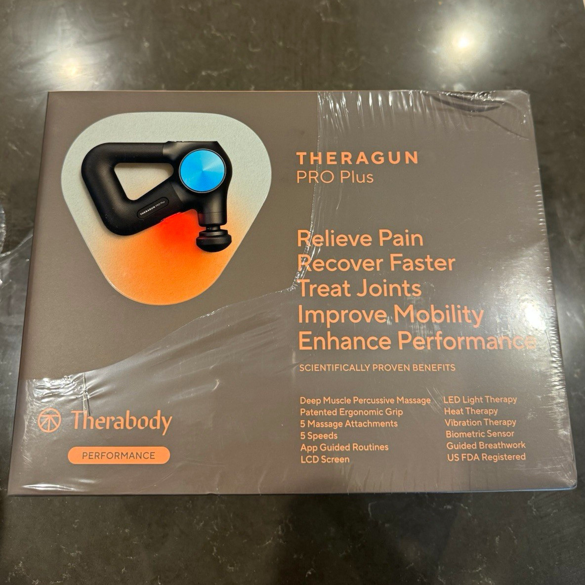 Therabody Theragun PRO Plus Massage Gun 5 Heads Heat Bluetooth Black