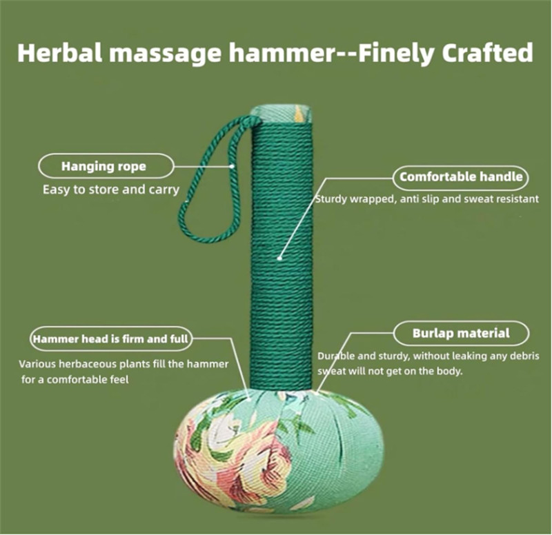 Lymphatic Drainage Hammer for Body, Wormwood Massage Hammer Manual Massage Tools