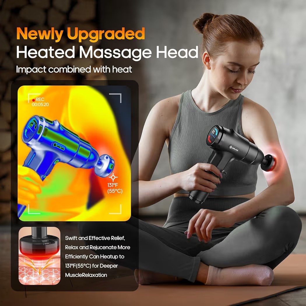 Massage Gun with Heat Deep Tissue Back Massager Neck Massager for Pain Relief