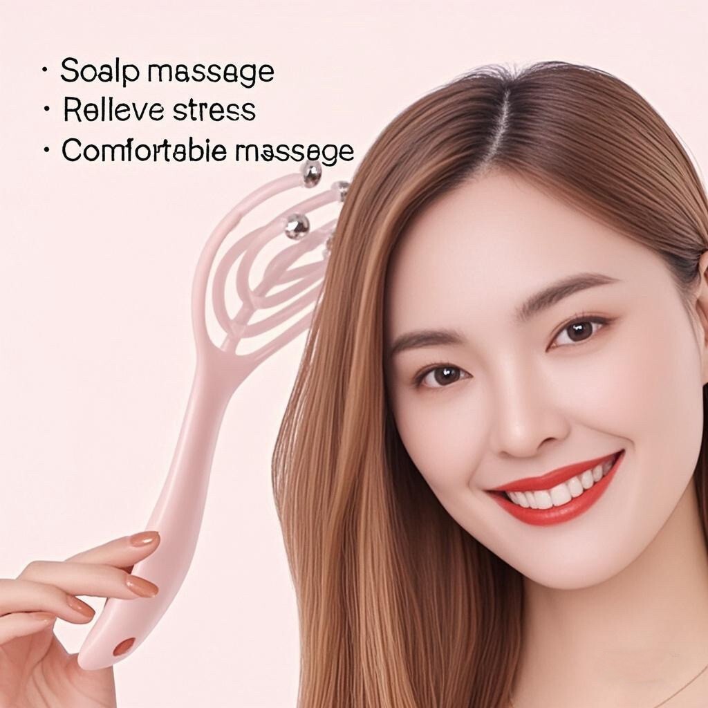 1pc Scalp Massager Rolling Massage Claw Manual Massager Head (Random Color) NEW