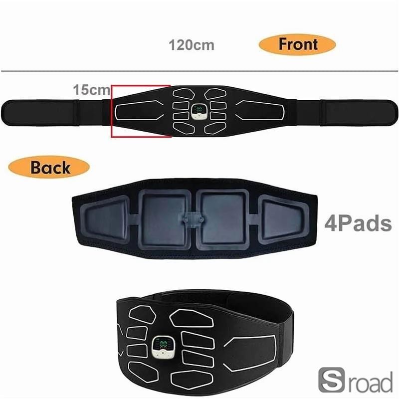 EMS Muscle Stimulator Abdominal Toning Belt With Remote Control Ab Trainer
