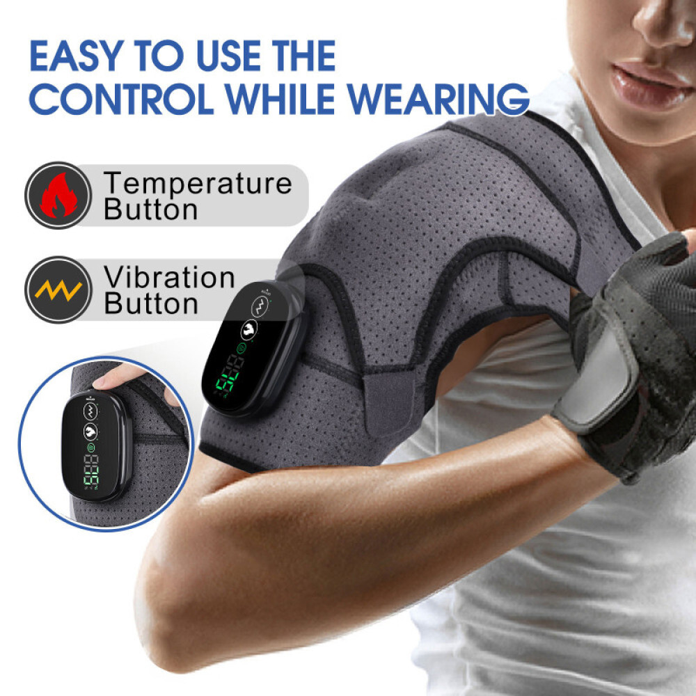 HailiCare Heated Shoulder Massager Brace w/ Vibration Therapy Joint Pain Relief