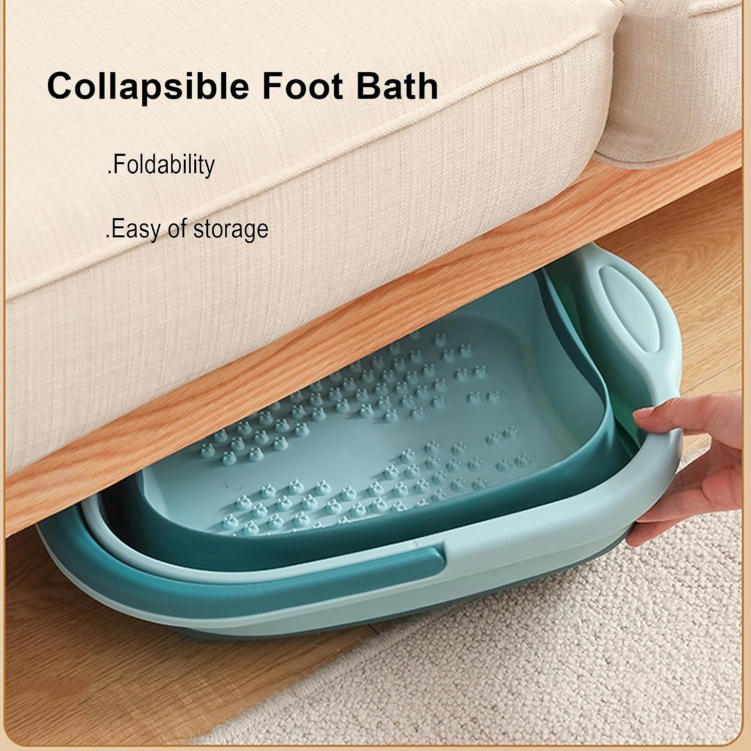 Portable Foldable Foot Bath with 120 Massage Nodes – Ideal for Cracked Feet