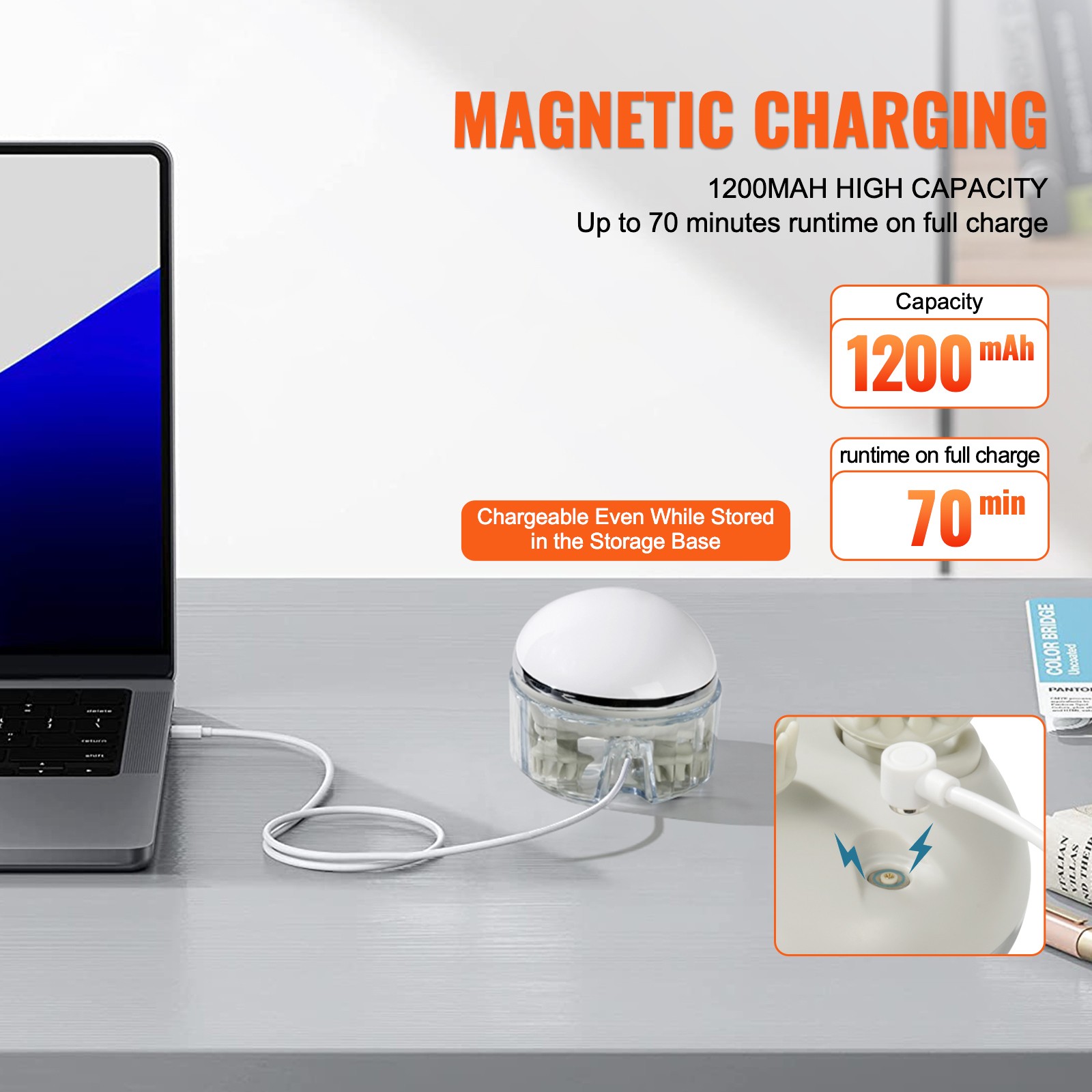 Uimoso Electric Scalp Massager with Heat Rechargeable Head Massager Waterproof