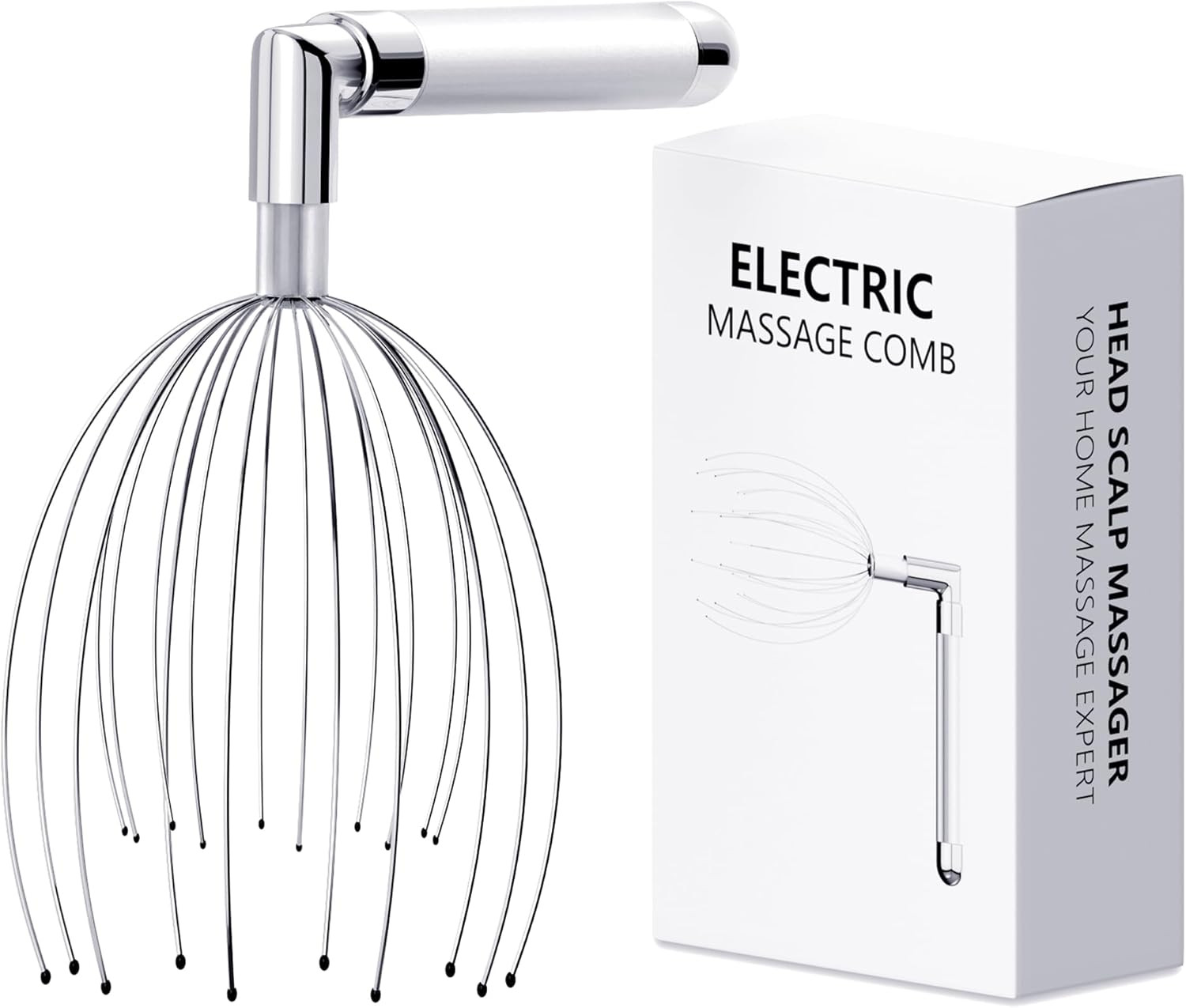 Head Massager Scalp, Vibrating Electric Scalp Massagers, Battery Powered Head Sc