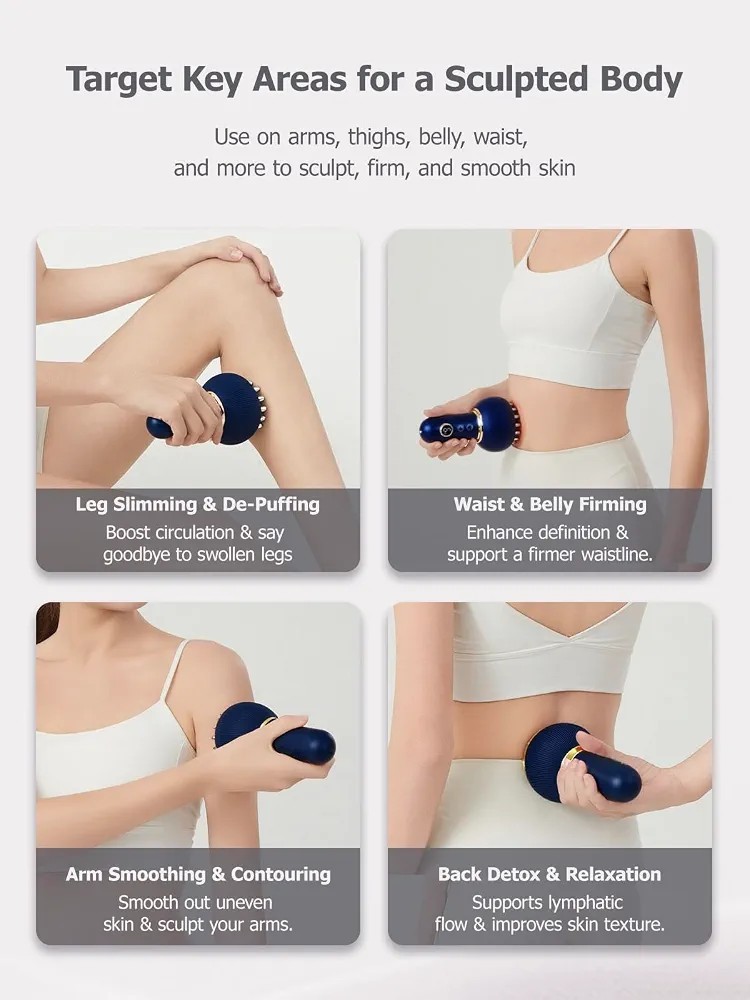 Lymphatic Drainage Massager & Anti Cellulite Massage Tool Reduce Stretch Marks