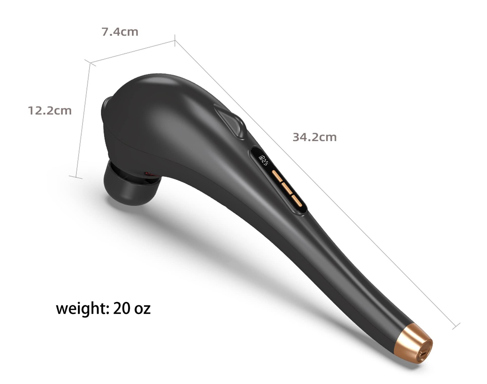Back Massager for Pain Relief, Portable Cordless Massager with Type-C Charging,