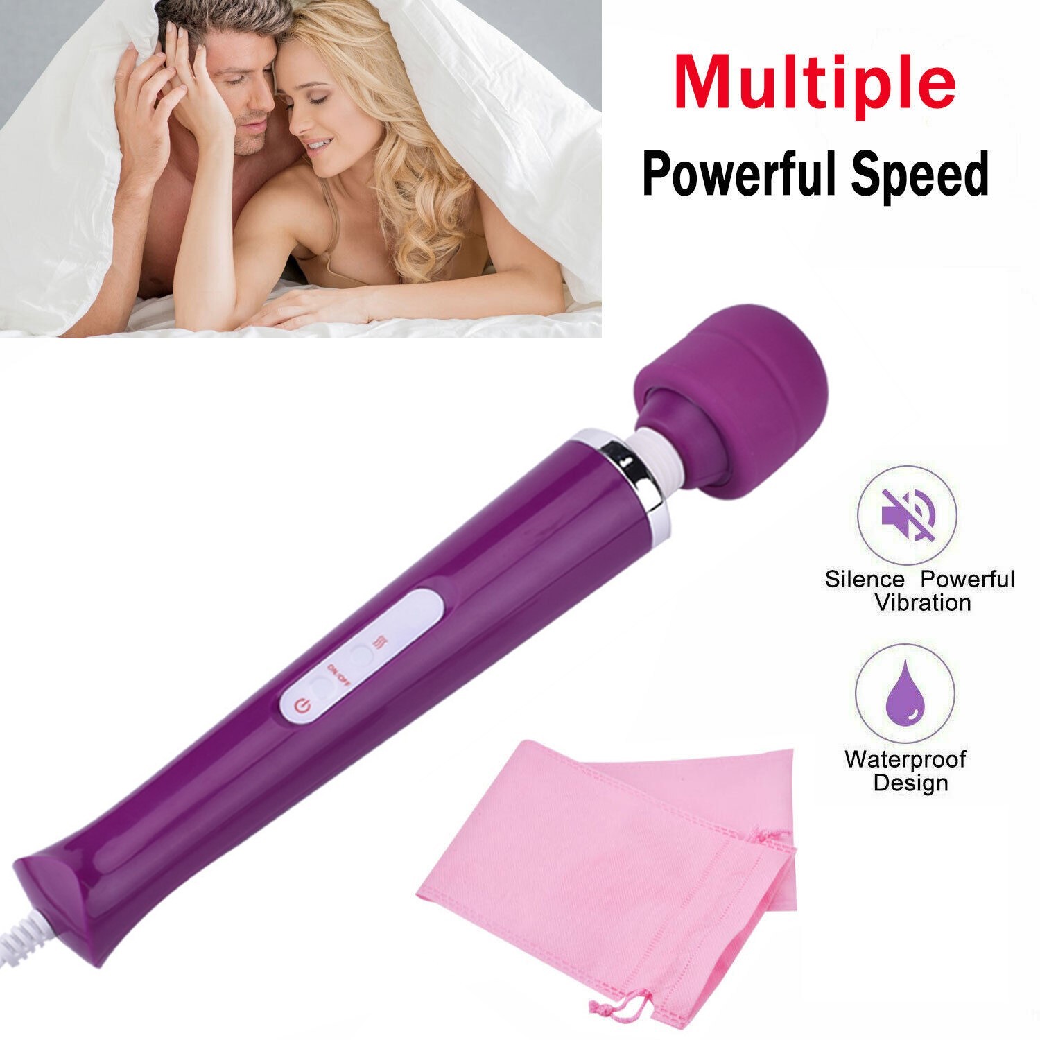 Handheld Massager Wand Vibrating Massage Neck Full Body Therapy multi-speed gift