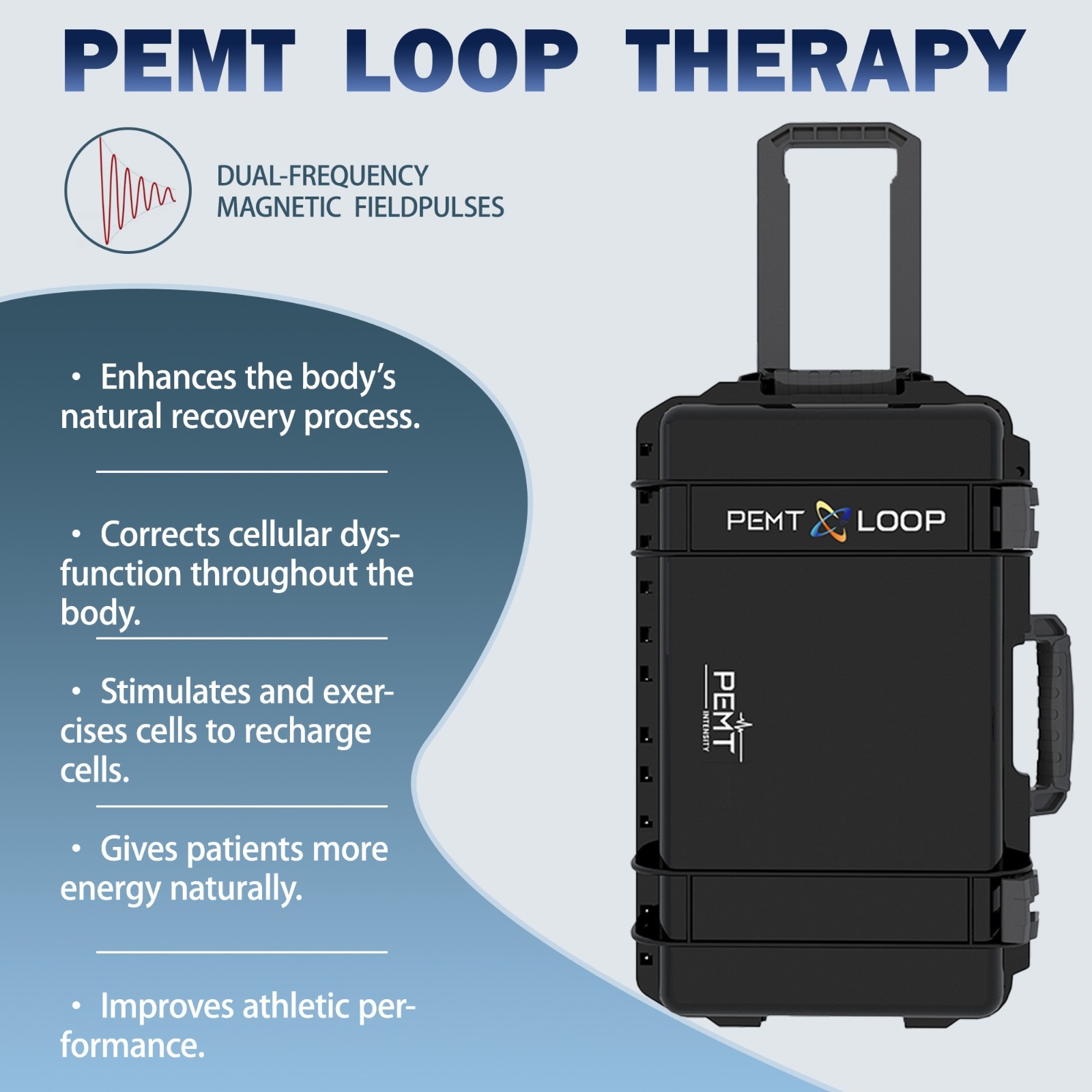 PEMF Pulsed Eletromagnetic Feild Sport Injury Pain Therapy Machine PMST Loop