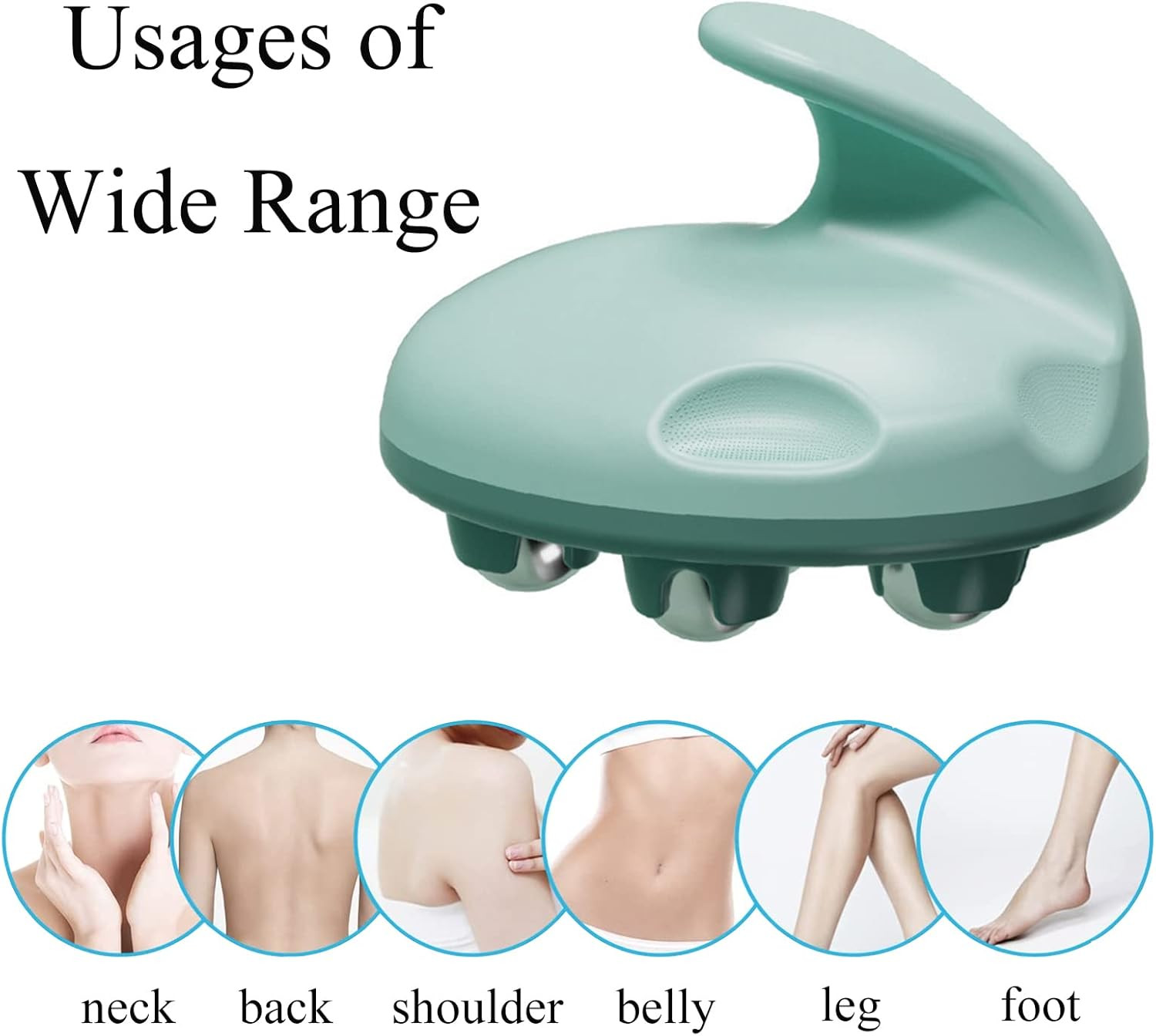Hand Held Massager, Full Body Massage Tool with Roller Ball Massager Manual 360-