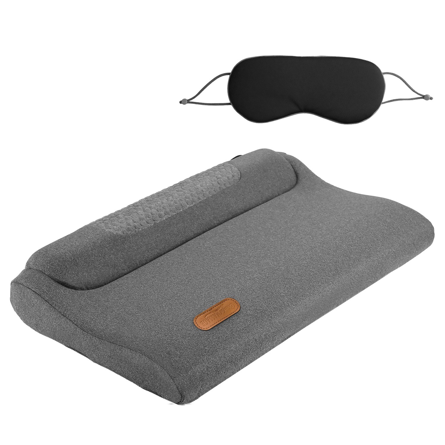 Neck Massager Pillow Memory Foam Pillow w/ 3-Level Heating Vibration 30Min Timer