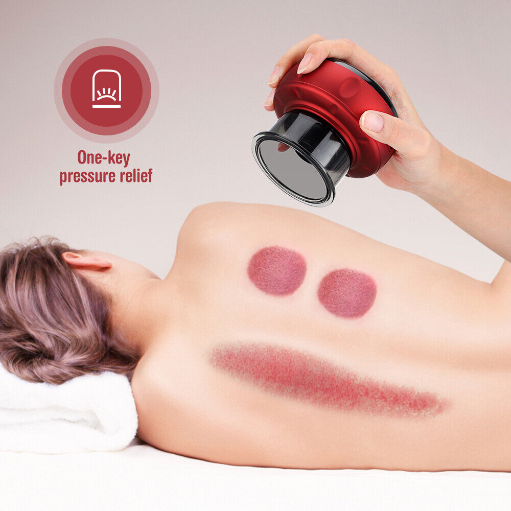 12-Levels Electric Charge Red Light Gua Sha Back Ventosa Therapy Massager Device